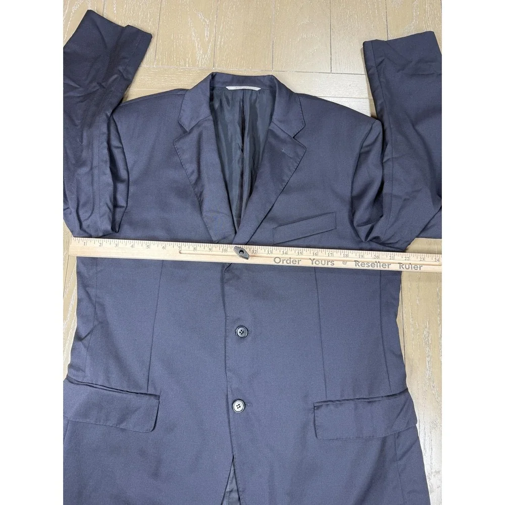 Canali Blazer Mens 42R Blue Wool Classic Fit Two Button Suit Jacket‎ Made Italy